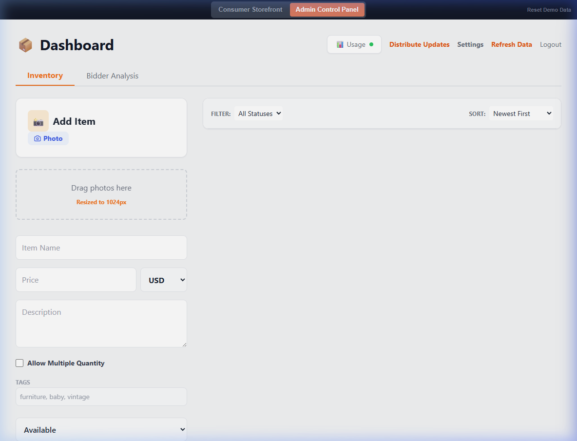 Add Item Form